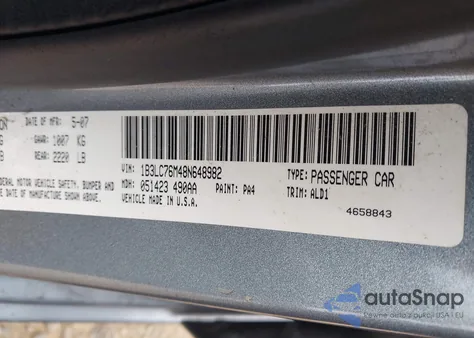 2008 Dodge Avenger R/T from USA, damaged, VIN 1B3LC76M48N648982